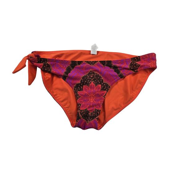 Prana Rena Reversible Bikini Bottom Neon Berry Scallop Size XL NWOT beach swim - Picture 1 of 5
